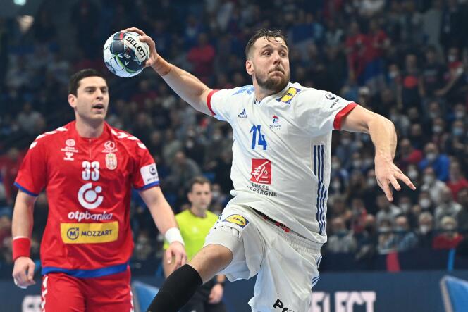 Avec six buts, Kentin Mahé a terminé meilleur marqueur du match France-Serbie, remporté 29 à 25 par l’équipe de France le 17 janvier, à Szeged, en Hongrie.