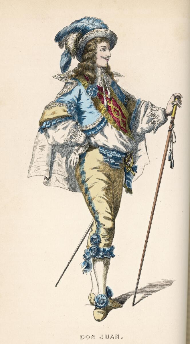 « Don Juan », gravure extraite des « Œuvres complètes de Molière » éditées chez F. de P. Mellado et Cie (1868).