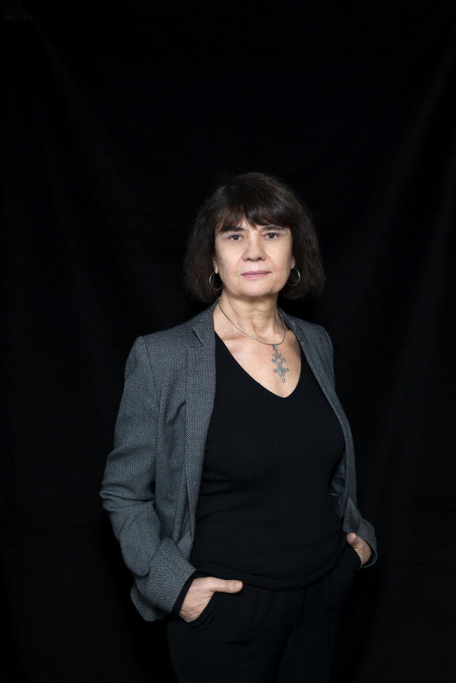La philosophe Catherine Malabou, à Paris, en 2020.