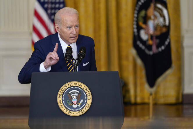 Le président américain, Joe Biden, à la Maison Blanche, à Washington, le 19 janvier 2022.
