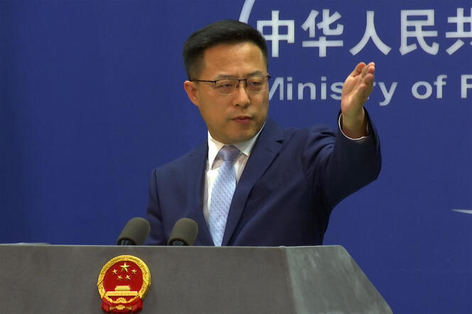 Zhao Lijian, porte-parole du ministère chinois des affaires étrangères, le 19 janvier 2022.