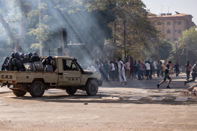 Manifestation antigouvernementale à Ouagadougou, le 27 novembre 2021.