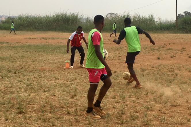 Les joueurs du « Tonnerre » de Yaoudé à l’entraînement, le 7 janvier 2022.