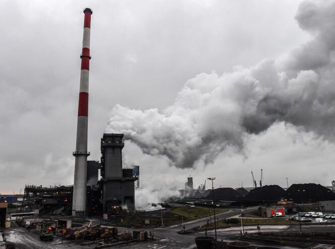 ArcelorMittal-området i Dunkirk, 15. mars 2018. Et karbonfangstprosjekt er planlagt for dette anlegget.