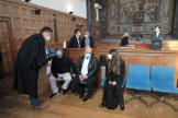 La famille Povinelli au tribunal de Marseille, le 25 mai 2021.