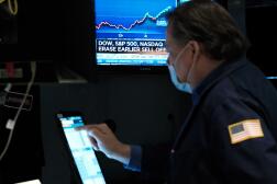 Un trader à la Bourse de New York, le 24 janvier 2022.