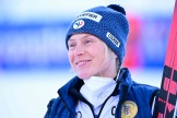 Tessa Worley, troisième du slalom géant de Kronplatz, en Italie, le 25 janvier 2022.