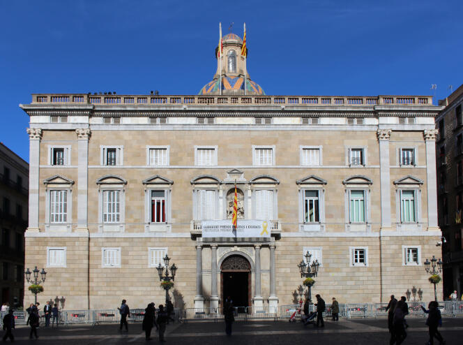 Le palais de la Généralité de Catalogne, à Barcelone (Espagne), en 2019.