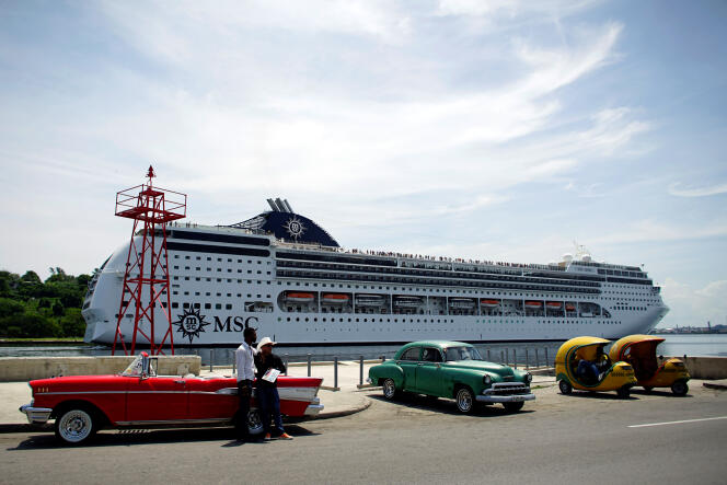 Le bateau de croisière « MSC Opera », en 2017, a La Havane.
