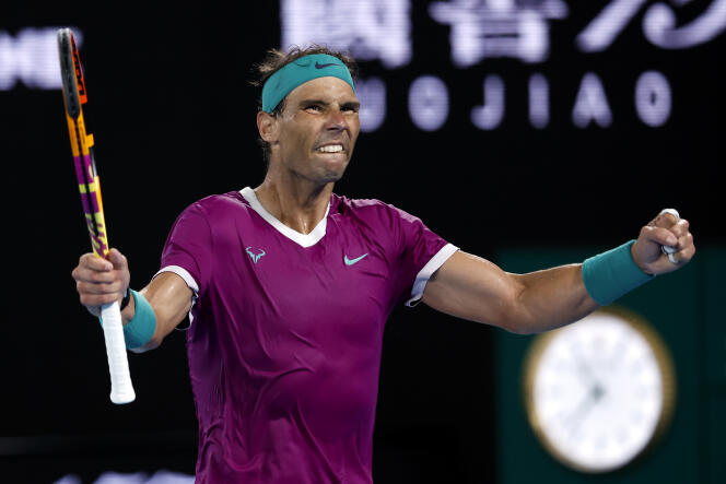 Rafael Nadal, dimanche 30 janvier 2022 pendant la finale de l’Open d’Australie.