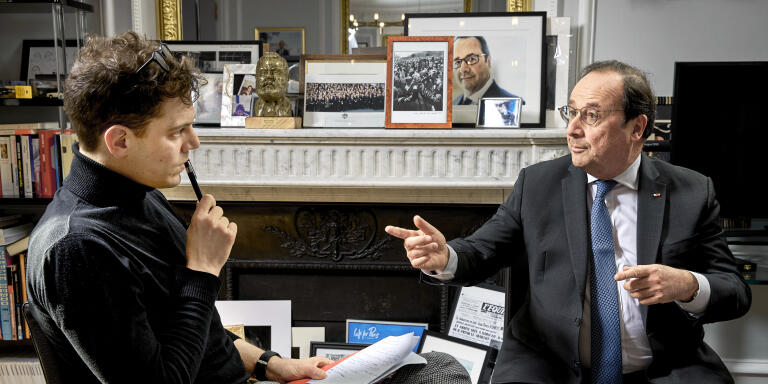 Dialogue entre François Hollande et Etienne Ollion au QG de FH à Paris le 31 janvier 2022