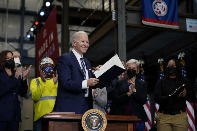 Il presidente americano Joe Biden, in Upper Marlboro, nel Maryland, il 4 febbraio 2022.