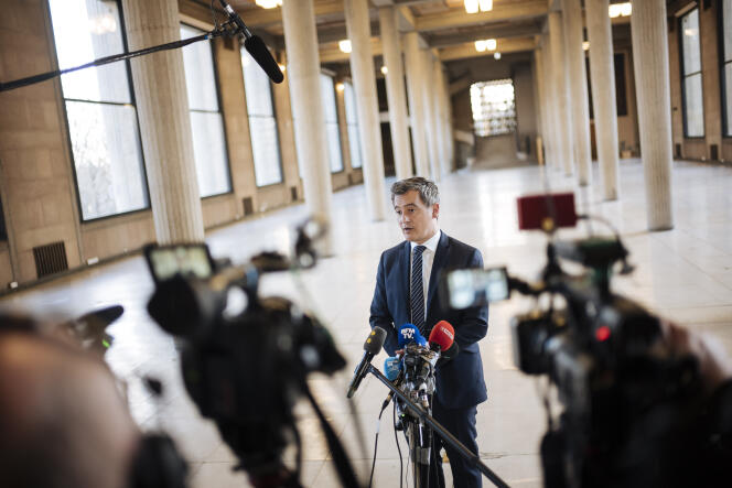Le ministre de l’intérieur, Gérald Darmanin, au palais d’Iéna, à Paris, le 5 février 2022.
