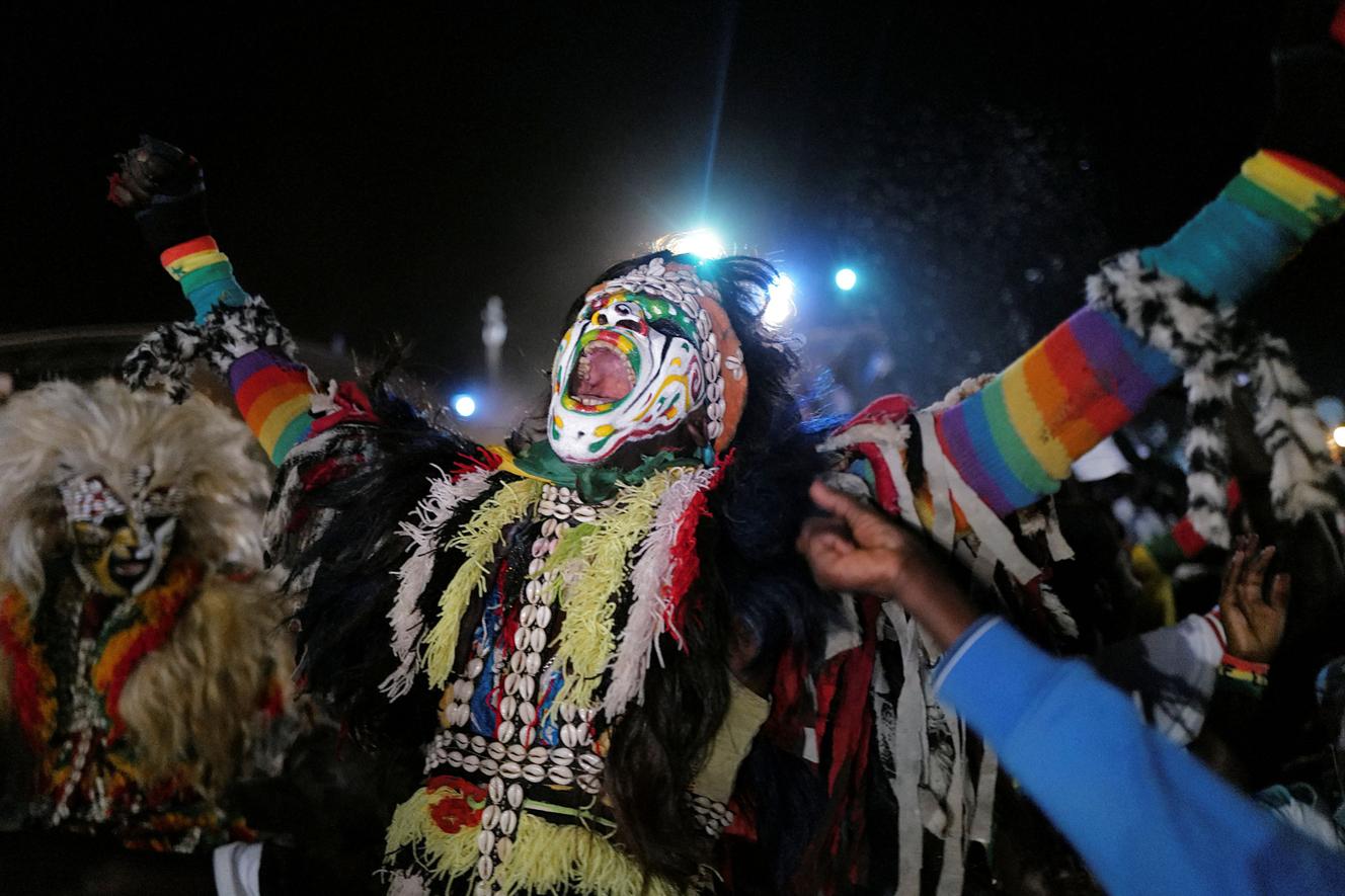 A Dakar, après la victoire du Sénégal sur l’Egypte en finale de la Coupe d’Afrique des nations, dans la nuit du 6 février 2022.