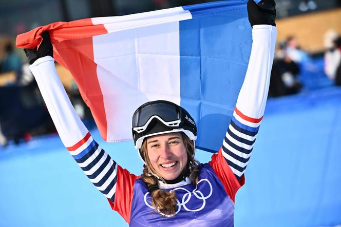 Chloé Trespeuch, médaillée d’argent de snowboard cross aux JO de Pékin , le 9 février 2022.