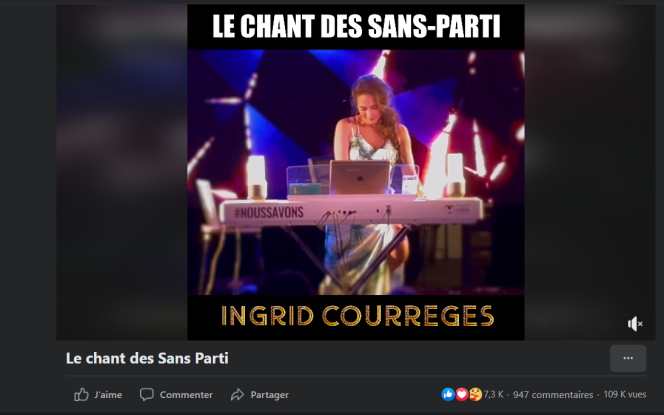Citant le titre de la récente chanson d’Ingrid Courrèges, de nombreux participants se considèrent comme apolitiques et apartisans.