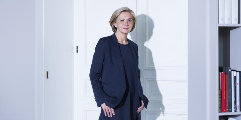 Valérie Pécresse, présidente LR de la région Ile­-de-­France, au siège du conseil régional, à Paris.