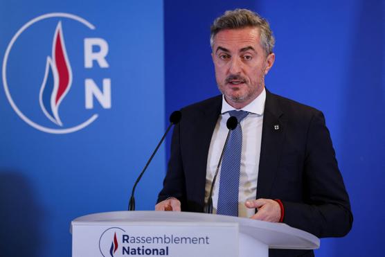 El senador de extrema derecha Stéphane Ravier durante una conferencia de prensa en enero de 2021.