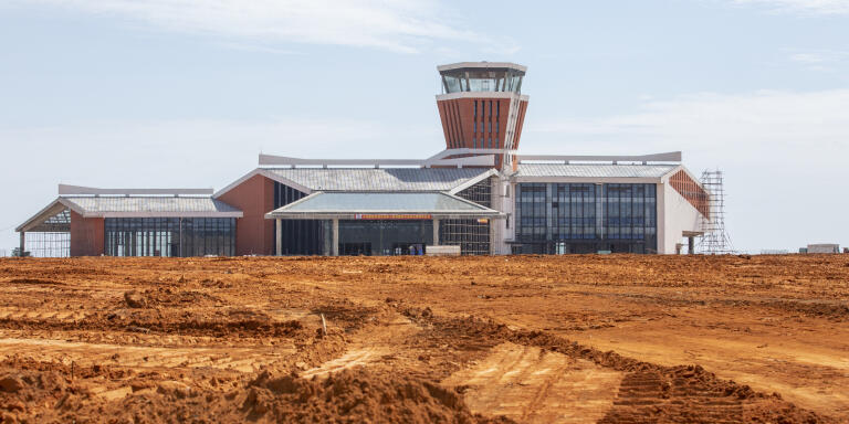 Construction site of Dara Sakor international airport in Koh Kong province on December 20th, 2021.