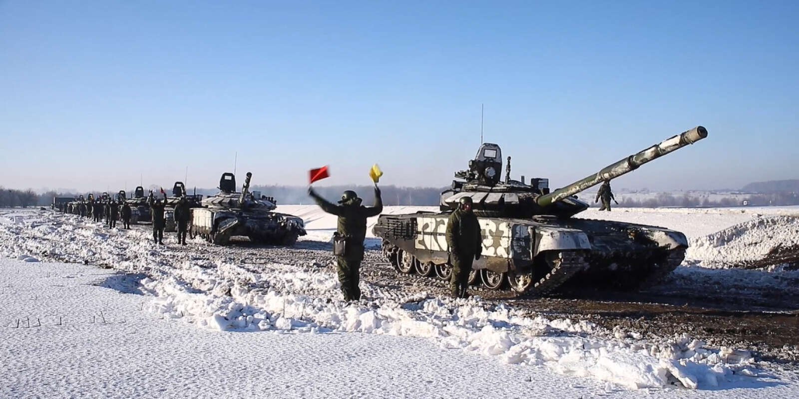 Les armées russes et biélorusses effectuent en permanence des manœuvres conjointes de grande ampleur, comme ici le 15 février.