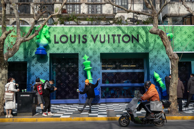 Un magasin éphémère Louis Vuitton, i Shanghai (Kina), den 14 januari 2022.