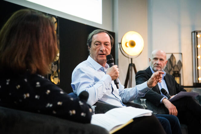 Michel-Edouard Leclerc, au Club de l’économie du «Monde», à Paris, le 17 février 2022.