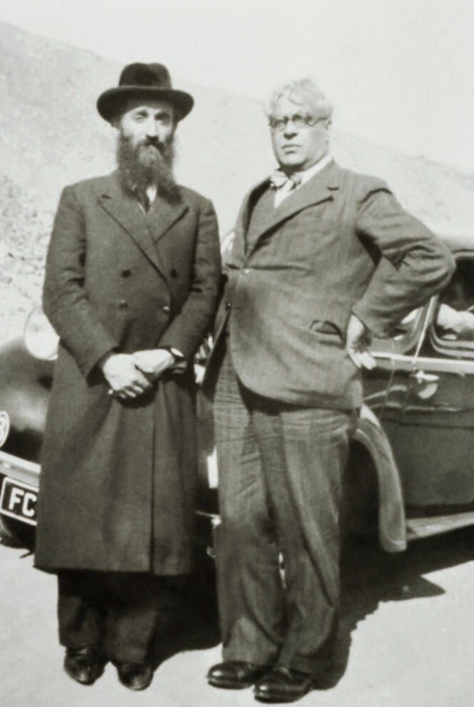 O rabino Chaim Kruger e o cônsul de Portugal, Aristides de Sousa Mendes (à direita), que salvarão milhares de judeus (aqui, em Bordeaux, em 1940).