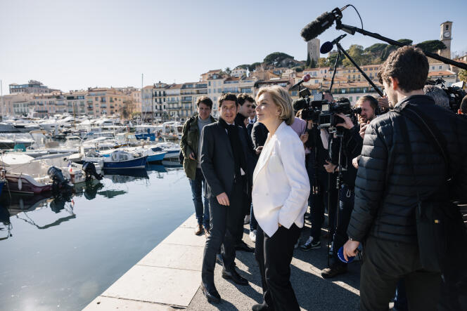 La candidate du parti Les Républicains, Valérie Pécresse à Cannes (Alpes-Maritimes), le 18 fevrier 2022.
