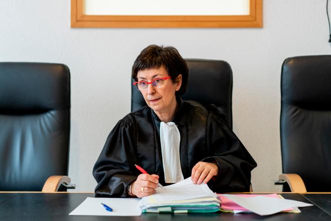 Laurence Bellon, coordinator of the Marseille juvenile court, in the courtroom for minors, February 19, 2022.