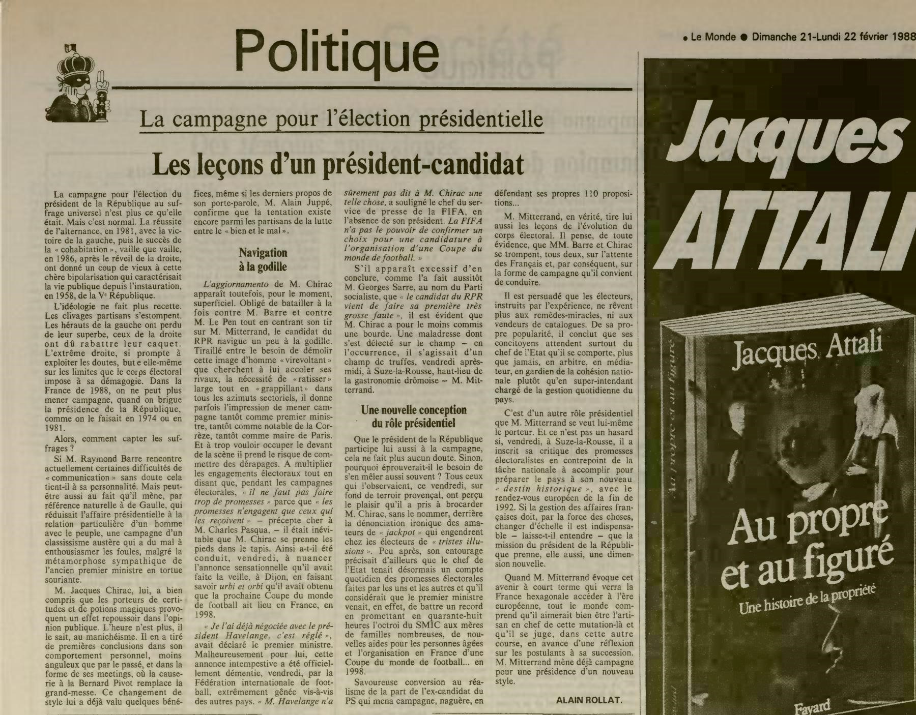 rencontre chirac le pen 1988