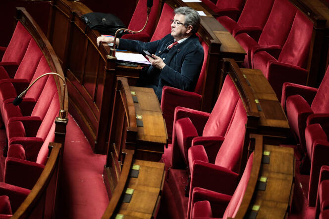 Jean-Luc Mélenchon, en la Asamblea Nacional, en París, 22 de febrero de 2022.