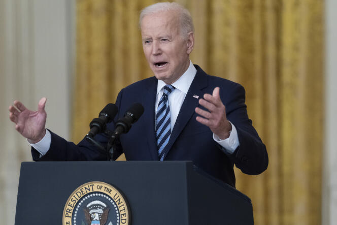Le président américain Joe Biden s’exprime sur la guerre en Ukraine depuis la Maison Blanche, à Washington, le 24 février 2022.