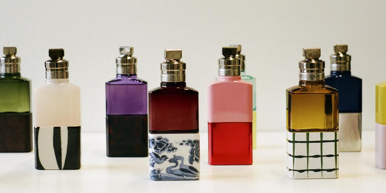 Belgium, Antwerp, February 16th, 2022, New collection of perfumes and cosmetics by Dries Van Noten
