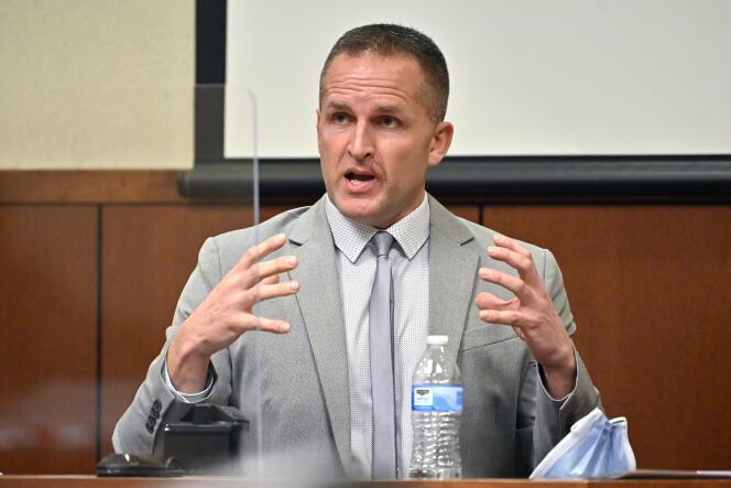 Brett Hankison durante su juicio en Louisville, Kentucky, el 2 de marzo de 2022.