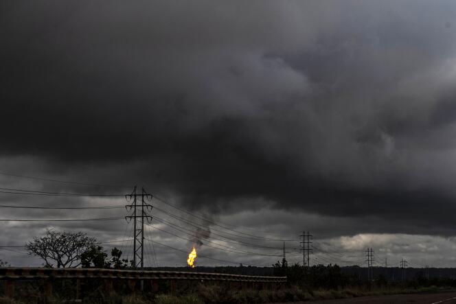 An oil refinery on the highway between Puerto La Cruz and Madurin on March 2, 2022 in Madurin (Venezuela). 