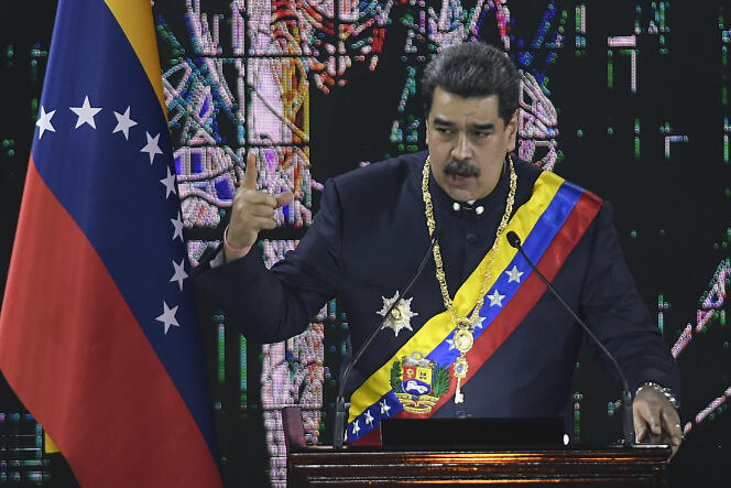 Nicolas Maduro, le président vénézuélien, à Caracas, le 27 janvier 2022.