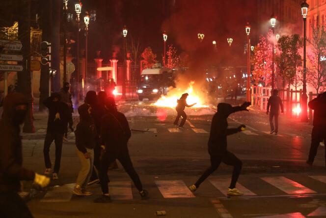 Les affrontements de la nuit du 9 mars 2022, dans les rues d’Ajaccio.
