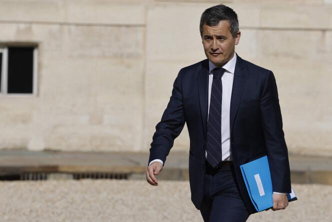 French Interior Minister Gerald Darmanin in Paris on March 9, 2022.