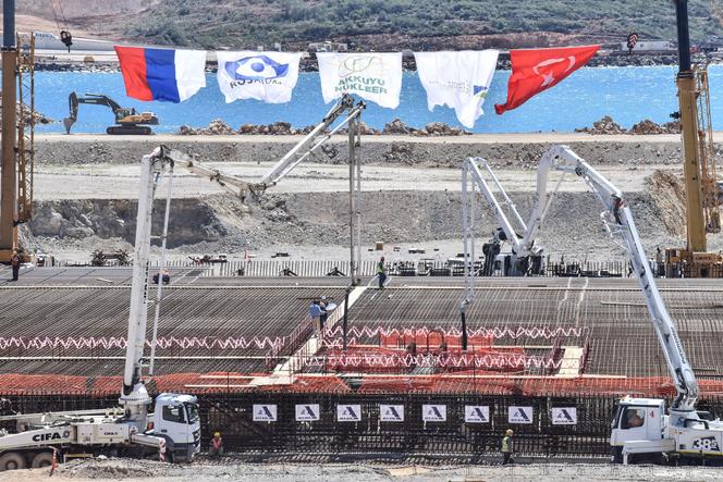 Une vue du site de construction de la centrale nucléaire d’Akkuyu, en Turquie, le 3 avril 2018.
