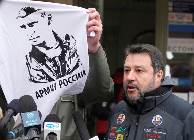 Matteo Salvini, à Przemysl (Pologne), le 8 mars 2022.