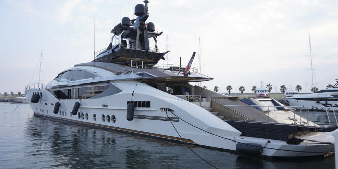 Le «Lady-M», yacht de l'oligarque russe Alexei Mordachov, a été saisi à Imperia (Italie), il 5 marzo 2022.