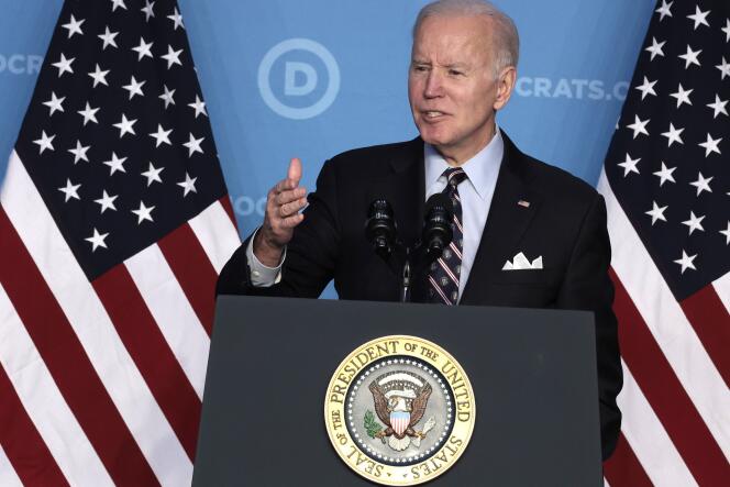 US President Joe Biden in Washington on March 10, 2022.