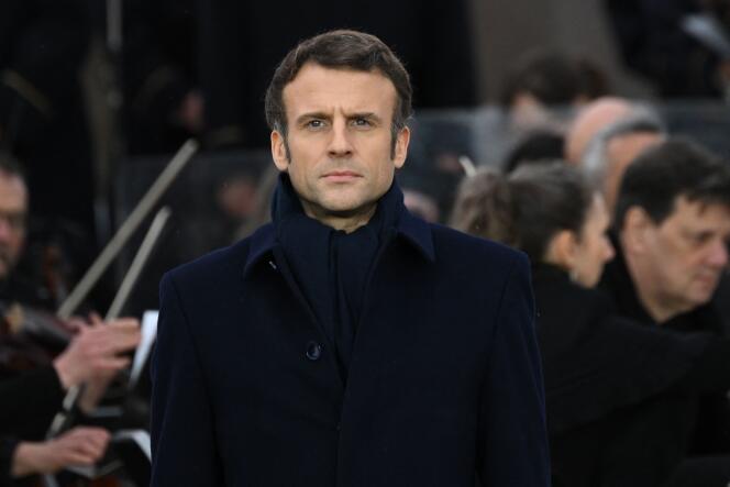 Emmanuel Macron, 11 de marzo de 2022 en París.  (Foto de EMMANUEL DUNAND / varias fuentes / AFP)