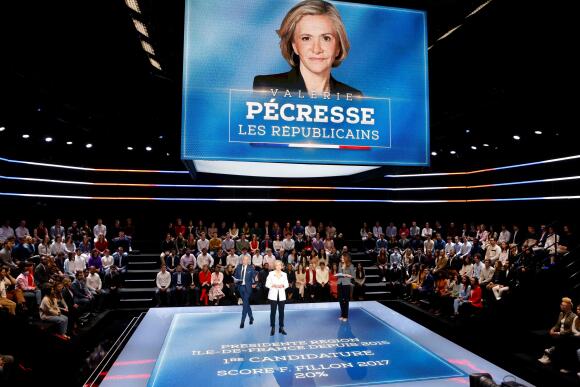 Valérie Pécresse, candidate des Républicains à l’élection présidentielle, invitée de l’émission « La France face à la guerre » sur TF1, lundi 14 mars 2022.