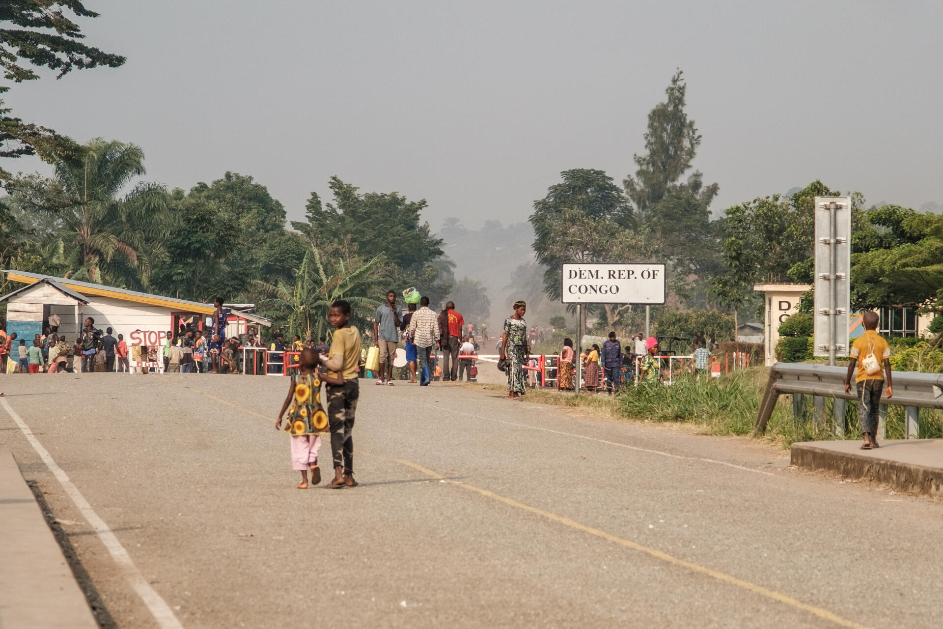 A la frontière de Busunga entre l’Ouganda et la République démocratique du Congo, le 11 février 2022.