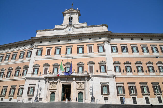 Il Parlamento d'Italia, a Roma, il 31 marzo 2020.