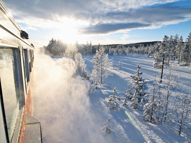 pols Maan Refrein A bord du train des neiges, la Suède version Far West
