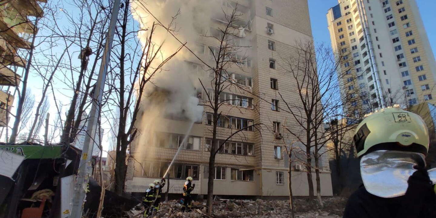Several explosions were reported in the capital, Kiev, under curfew