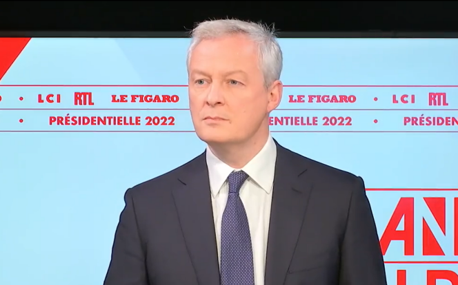 El Ministro de Economía y Finanzas Bruno Le Maire, 20 de marzo de 2022.