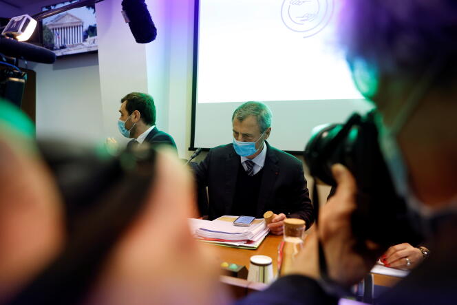 Philippe Charrier, nouveau directeur d’Orpea, lors de son audition devant la commission des affaires sociales de l’Assemblée nationale à Paris, le 2 février 2022.